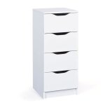 Chiffonnier 4 tiroirs design tilda 41cm blanc