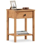 Table de chevet apoana avec 1 tiroir et 1 tablette dimensions mont�es 45 x 55 x 35 cm pin massif coloris ...