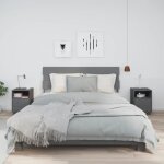 Table de chevet - mothinessto - ly4403 - 2 pcs - bois de pin massif - gris - 40x34x55 cm