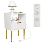 Table de chevet pipipoxer avec 1 tiroir 1 niche - blanc - l 40 x p 30 x h 57 cm Table de chevet pipipoxer avec 1 tiroir 1 niche - blanc - l 40 x p 30 x h 57 cm