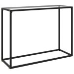Table console table dappoint pour couloir porche salon ou chambre  coucher verre tremp et acier 100x35x75 ...