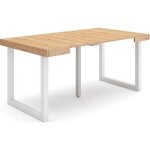 Table console extensible 160 pour 8 personnes pieds bois massif chêne rf2701 Table console extensible 160 pour 8 personnes pieds bois massif chêne rf2701