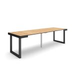 Table console extensible 260 pour 12 personnes pieds bois massif chne rf2953