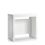 Table console extensible 8 couverts grandezza ch�ne blanc 80 cm avec allonges int�gr�es
