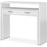 Table console extensible convertible en bureau coloris blanc artik - longueur 985 x hauteur 875 x profondeur ... Table console extensible convertible en bureau coloris blanc artik - longueur 985 x hauteur 875 x profondeur ...