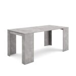 Table console extensible console meuble 180 pour 8 personnes ciment rf2625