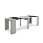 Table console extensible console meuble 260 pour 12 personnes ciment rf2650