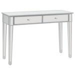 Table console miroir vidaxl - contemporain - design - argent - verre - bois - 1065 x 38 x 765 cm Table console miroir vidaxl - contemporain - design - argent - verre - bois - 1065 x 38 x 765 cm