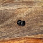 Table console murale - vidaxl - 100x25x20 cm - bois de sesham massif - 3 tiroirs - finition laque