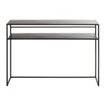Table console - pegane - industriel - m�tal laqu� noir - 112x28x81 cm