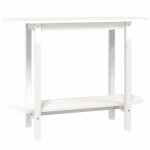 Table console - salalis - 110x40x80 cm - bois massif de pin - couleur blanche - rectangulaire Table console - salalis - 110x40x80 cm - bois massif de pin - couleur blanche - rectangulaire