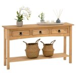 Idimex console meuble salsa table dappoint en bois meuble de rangement entr�e ou salon avec 3 tiroirs ...