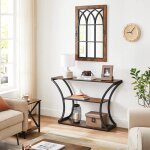 Vasagle console pour salon couloir chambre pieds courbés dessus de table allongé style industriel marron ... Vasagle console pour salon couloir chambre pieds courbés dessus de table allongé style industriel marron ...