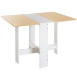 Homcom - table de cuisine - bois - 103x76x74cm - blanc