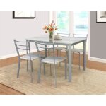 Table de cuisine et salle  manger + 4 chaises athenes gris et sonoma.