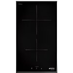 Table de cuisson domino induction - smeg - si5322b - noir - 59 cm - verre tremp