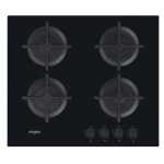Table de cuisson gaz 4 foyers whirlpool gob616nb - commande mcanique