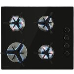 Table de cuisson gaz klarstein trifecta domino - brleurs triangulaires - surface vitrocramique noire ...