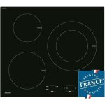Table de cuisson induction - sauter - 3 zones - 7200w - l60 x p52cm - revtement verre - noir - spi4300b ...