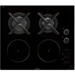Table de cuisson mixte sauter spi9602bm - 4 lments - noir - induction / gaz - grilles fontes - all. ...