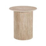 Table dappoint bout de canap� table de chevet en c�ramique eclat - 50 x 50 cm - marron