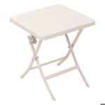 Table dappoint de jardin carr�e greensboro argile 40 x 40 cm en acier trait� �poxy - hesp�ride