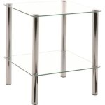 Table dappoint en tube dacier verre tremp� ?
