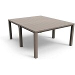 Table dext�rieur - keter - julie - double composition - cappuccino - m�tal - rectangulaire