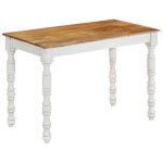Table � d�ner - vidaxl - 110x60x76 cm - bois de manguier massif - 6 places - design contemporain