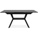 Table extensible - haro - rectangulaire - 10 personnes - 160 / 200 x 76 x 90 cm - noir / pierre fonc� ...