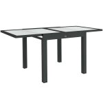 Outsunny - table de jardin - aluminium - 160x80x75cm - transparent Outsunny - table de jardin - aluminium - 160x80x75cm - transparent