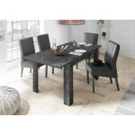 Table extensible collection colomarmo coloris noir effet marbre idal pour une salle  manger moderne ...