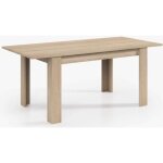 Table extensible de salle � manger coloris ch�ne - dim : h 78 x l 140 - 190 x p 90 cm