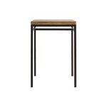 Table haute carr�e en bois de manguier et m�tal noir ypster - miliboo - 4 places - meuble de s�jour