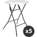 Mange debout pliant lot de 5 tables hautes de bar