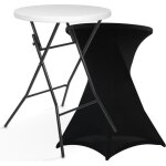 Mange debout pliant et housse noire - table haute