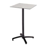 Table haute de terrasse 60x60 cm inclinable stratifié béton gris - oviala Table haute de terrasse 60x60 cm inclinable stratifié béton gris - oviala