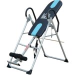 Table dinversion de musculation - homcom - pliable ceinture de s�curit� r�glable - acier - coloris argent ...
