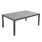 Table de jardin 10 places en aluminium et c�ramique gris - oviala