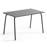 Table de jardin en acier gris palavas oviala Table de jardin en acier gris palavas oviala