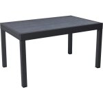 Table de jardin en aluminium extensible lagos - 140 / 280 x 90 x 76 cm - noir