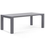 Table de jardin aluminium gris 2 m x 1 m x 07 m Table de jardin aluminium gris 2 m x 1 m x 07 m