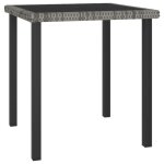 Table de jardin carre en rsine tresse gris 70x70x73 cm - vidaxl
