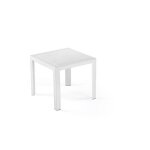 Table de jardin carr�e saturno - en r�sine tress�e - 80 x 80 x 72 cm - blanc