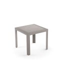 Table de jardin carrée saturno - en résine tressée - 80 x 80 x 72 cm - gris taupe Table de jardin carrée saturno - en résine tressée - 80 x 80 x 72 cm - gris taupe