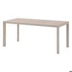 Table de jardin �vasion effet bois lin & argile 6 places lates en aluminium - hesp�ride
