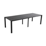 Table de jardin extensible 52 / 260 cm en aluminium gris - oviala Table de jardin extensible 52 / 260 cm en aluminium gris - oviala