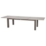 Hesp�ride - table de jardin extensible 10 personnes h�raklion - l. 220 / 320 cm - gris tonka
