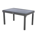 Table de jardin extensible piazza anthracite & graphite 10 places en aluminium trait� �poxy - hesp�ride ...
