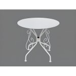 Table de jardin en fer forg� guermantes - blanc - m�tal